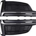 2Pcs Front Driver and Passenger Side Fog Light Grille Cover for Audi | for Audi A5 Quattro, A5 Sportback, S5, S5 Sportback 2018-2019
