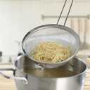 HIC Kitchen Fine Mesh Strainer With Helper Handle, 18/8 Stainless Steel, 6-Inch, For Sifting, Draining, And Straining Pasta, Vegetables, Stocks, And Sauces