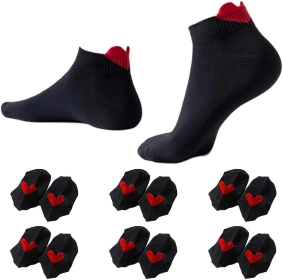 Women's White Heart Socks Summer Cute Casual Breathable Funny Low Cut Thin Cotton Ankle Socks Novelty