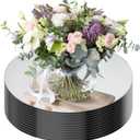 Seelenruhe 10" Round Mirrors for Centerpieces for Tables, Round Mirrors Trays Plates for Centerpieces, Wedding Decorations, Baby Shower Party, Christmas Decorations, 2mm, 12 PCS