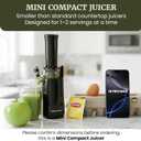 Elite Gourmet EJX600 Mini Compact Small Space-Saving Masticating Slow Juicer Cold Press Juice Extractor, Nutrient and Vitamin Dense, BPA-Free Tritan, Easy to Clean, 16 oz Juice Cup, Charcoal Grey