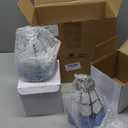 Baquler 4 Pcs Lip Stained Glass Lamp Shade, Tulip Shades to Cover Ceiling Lights, Ceiling Fan Light Cover, Blue and White Colored Light Fixture Replacement