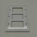 Henne Bery Sunken Pearls Heavy Duty Decorative Wall Plate Switch Plate Outlet Cover (Triple Decorator, White)