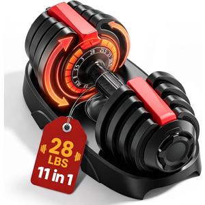 28 lbs Adjustable Dumbbell Set, Adjustable Dumbbells, 28LB Single