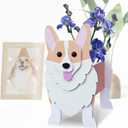 Corgi Dog Planter, Cute Animal Shape Flower Planters, Plant Pots for Indoor/Outdoor Garden Decor, Unique Gifts/Souvenirs for Pet Lovers