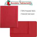 Hiasan Small Tablecloth for Square Tables - Waterproof and Spillproof Washable Fabric Table Cloth for Dining Room Kitchen Party (Red, 40 x 40 Inch)