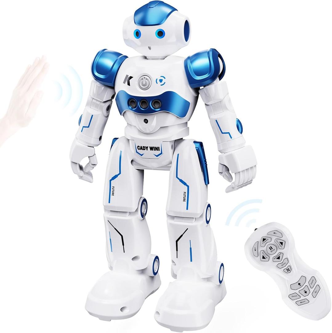 SGILE RC Robot Toys for Kids, Gesture Sensing Programmable Rechargeable Remote Control Robot for Age 3 4 5 6 7 8 12 Year Old Boys Girls Birthday Gift Present, Blue (Navy)
