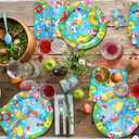 Sunmmer Swimming Pool Party Supplies Tableware Set - Tropical Beach Decorations Include Plates, Napkins, Cups, Cutlery, for Hawaiian Beach Theme Party Supplies | Serves 24