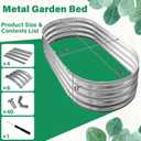 TATAANTY Galvanized Raised Garden Bed for Outdoor: 4X2X1ft Durable Metal Vegetable Plant Container Kit - Oval Planter Box for Gardening Flower Trough 2 Pack