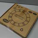 Maxstar Round Wall Clock for Living Room Decor Battery Operated Non Ticking Silent Vintage Black Metal Wood Clocks for Home Living Room Garden Farmhouse Office Kitchen Decoration -13 inch (Black-arabic Numerals)