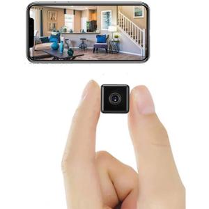 Mini Indoor Wireless WiFi Camera Small Home Security Cameras Spy Small Outdoor Camara Micro Cam Pet Dog House Security Cams Room Cams No Need WiFi Cam Compatible with Android (Black)