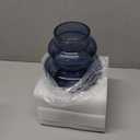 Lvases Clear Blue Bubble Glass Flower Vase, Modern Boho Ins Style Vase for Hydroponic Plants Bouquet, for Home Room Office Book Shelf Wedding Table Decor (W 6" X H 9.4")