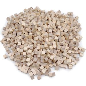 1000Pcs Wood Blocks for Crafts, Unfinished Wood Cubes, 1cm Natural Pine Small Wood Square Blocks, Wooden Cubes for Arts and Crafts and DIY Projects
