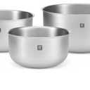 Prep 3-pc Brushed Stainless Steel Nesting Bowls Set