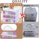 131pcs Bead Storage Container,4Tier-Bead Organizer Boxes And Craft Storage Boxes, Storage Stackable portable box,DIY Jewelry Craft Nails, Bracelets, Jewelry, Diamonds, Pens, (4Tier)