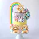 JeVenis Rainbow Gender Reveal Boho Rainbow Cake Decorations Boho Cake Topper Girls Birthday Baby Shower Cake Topper