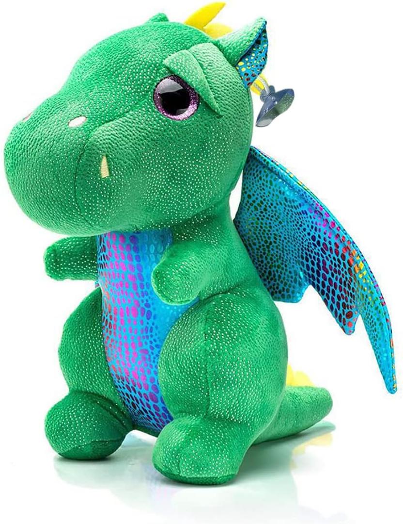 YUKOUQIAN Dragon Stuffed Animal Cute Dragon Plush Doll Soft Toy 10 inch for Girls Boys Christmas Children's (Dragon Green 25cm)