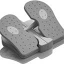 ZUFUMI Mini Foldable Leg Exerciser Portable Foot Pedal Exercise Machine Under Desk Stepper Exercising Leg Muscles Physical Therapy Leg Exercise Relieves Varicose Veins at Home Office (Grey)
