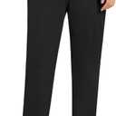Weintee Women's Petite Pull On Pants with Elastic Waist (X-Large Petite, Black)