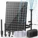 POPOSOAP Solar Fountain Pump, 20W Solar Powered Water Pump 320GPH Flow Adjustable, Solar Pond Pump with 4 Spray Patterns for Garden, Ponds, Fish Tank, Waterfall