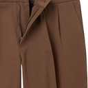 Amazon Essentials Men's Classic-Fit Wrinkle-Resistant Pleated Chino Pant (Available in Big & Tall) (Brown)