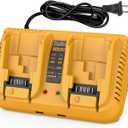 DCB102 Fast Charger Replacement for Dewalt Battery Charger, with 2 USB Port Compatible with Dewalt 12V 20V Batteries