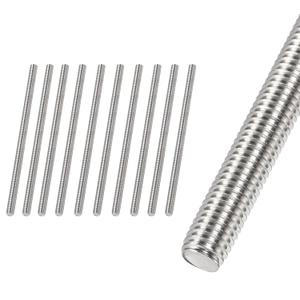 M8 x 50mm Fully Threaded Rod & Studs, 304 Stainless Steel Right Hand Threads Rods, M8-1.25 Thread Pitch for Anchor Bolts, Clamps, Hangers and U-Bolts 10pcs