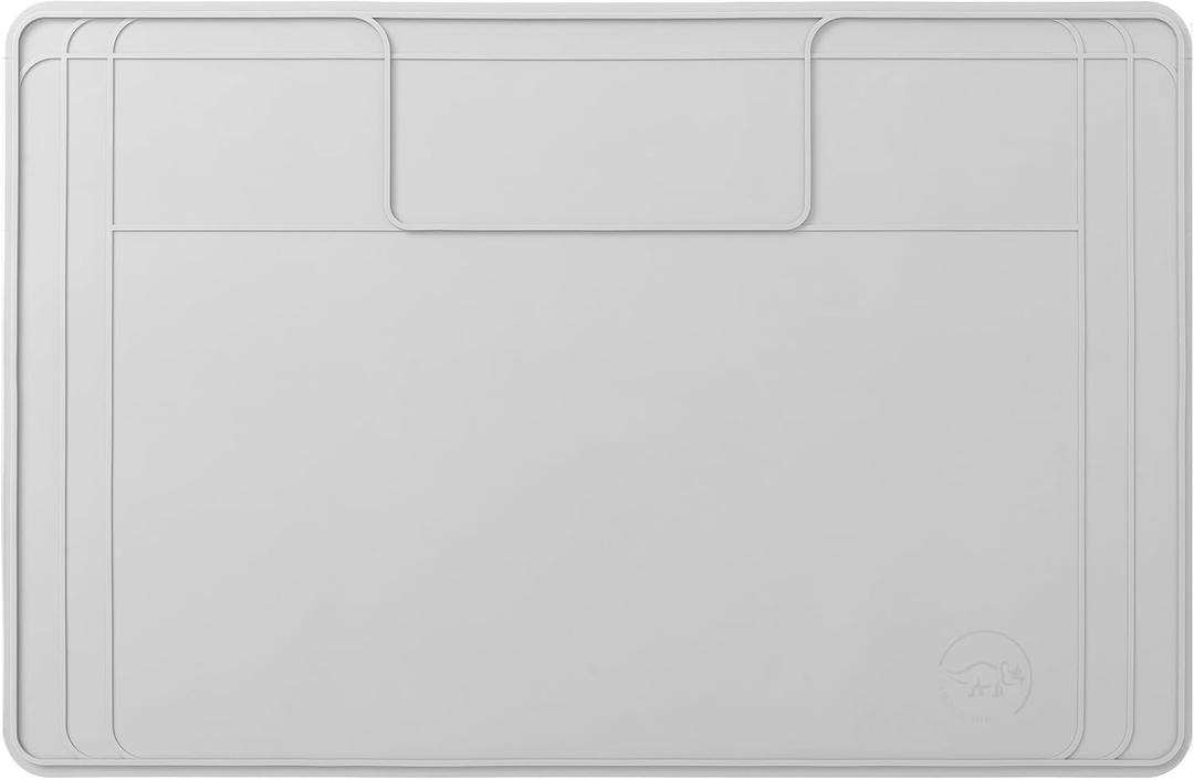 The Original Under Sink Mat - Silicone Waterproof mat, Trimmable, Easy to Clean, Kitchen cabinet liner, Undersink waterproof mat, Disinfection Surface - 34" x 22" or smaller (Gray)