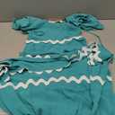 BTFBM Women's 2024 Summer Square Neck Short Puff Sleeve Dress Casual Tie Back Smocked A Line Flowy Maxi Dresses S