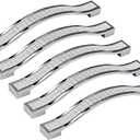 abcGoodefg 5 Pack Bling Bathroom Cabinet Knobs Drawer Pulls, Kitchen Cabinets Handles Knobs for Cabinets and Drawers, Modern Cabinet Pulls 5.3 Inch Length, 5 Inch Hole Center (Silver)