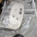 Rolling Shower Chair, Lockable Wheels, Adjustable Height, 400 lb, Aluminum
