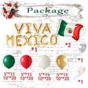 Mexico Balloon Arch Garland Kit, 154 pcs Green White Red Gold Mexico Flag VIVA Foil balloons for Mexico Independence Day JDia De La Independencia Theme Birthday 16th September Party Decoration (Green)