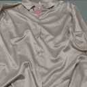 Womens Dressy Business Casual Blouse Long Sleeve Tops Satin Silk Work Shirt Outfits Cream Beige V Neck Top Silky Button Down Up Blouses for Women Oversized Collared Elegant Shirts 2025 Apricot XXL