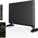 Ballu Mica Infrared Space Heater Large Room,Panel Heater with Programmable Thermostat,WiFi App Control,Portable Stand or Wall Mount, Energy Efficient Smart Quiet Heater,Work with Alexa,Black