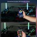 KEMIMOTO LED Whip Lights, 3FT 2pcs, RGB, Fit for UTVs ATVs