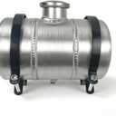 1 Gallon Spun Aluminum Gas Tank 6" x 10" Center Fill 1/4" NPT Outlet, For Mini Bike, Go Kart