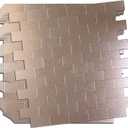 XUANINY 10-Sheet Peel and Stick Metal Backsplash Tiles, Self Adhesive Brushed Aluminum Subway 3D Wall Sticker for Kitchen Bathroom (12"x11.02") (10, Rose Gold Brushed)