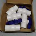 TAOKIHAI 5 Pack 1" PVC Ball Valve, SCH40 Slip PVC Water Pipe Shut-Off Valve, Socket Full Flow Port Plastic Control Valve for Swimming Pool, Sprinkler Lines, Outdoor Plumbing & Irrigation System