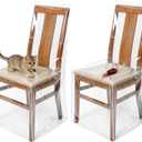 Zipcase 2 Packs Clear All Cover in Plastic Dinning Chair Covers - Heavy-Duty PVC Chair Protectors, 22" D x 19" W x 19.5" H x 40" H, Keep Your Dinning Chair Away from Water Dust Paws and Claws