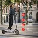 Qlaway 8.5"/10" Electric Scooter for Adults 19 MPH 350W/500W Motor,Four Modes E Scooter 15 Miles Range, Foldable,APP Control