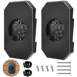 8141DBL Siding Mounting Block,FreeCat Outdoor Light Mounting Plate Fits 1/2" Lap Double Viny Siding, T-111, Hardie Plank, Built-in Electrical Box, All Hardware Included-2 Pack