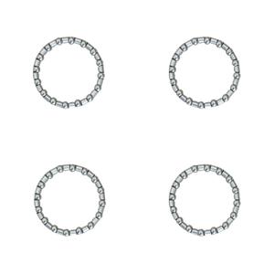 2 x 4PCS Bike Headset Crank Bearings 5/32" x 16 Balls, Bicycle Frame Ball Bearings Retainer for Mountain/Kids/Low Speed Bikes