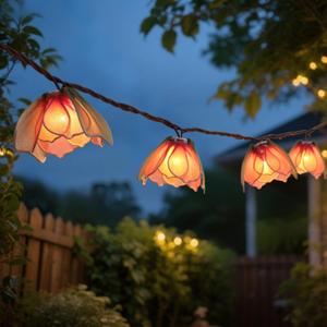 Decorative String Lights Plug in with 10 Incandescent Bulbs, Flower Garland Fairy Lights Connectable Weatherproof Outdoor Indoor for Wedding Garden Pergola Bedroom Porch Floral Home Decor (Multicolor)