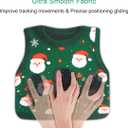 Santa Claus Sweater Mouse pad, Wireless Mouse Desktop Accessory, Non Slip Rubber Base Travel Mouse pad, Suitable for Desktop, Computer, Laptop, Office 11  11 inch. (Green Red)