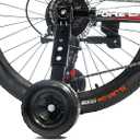 MOSHAY Roll Over Image to Zoom in Bicycle Training Wheels Fits 16 18 20 22 24 inch Variable Bike (black)