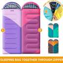 Camping Sleeping Bag, 32 Sleeping Bags for Adults Kids Teens Cold Weather Warm Sleeping Bag Winter for 3-4 Season Camping, Camping Gear Equipment, Traveling, and Outdoors