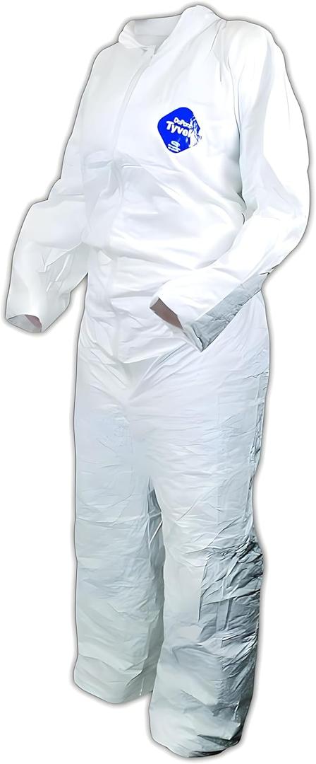 DuPont Tyvek 400 Disposable Protective Coverall With Open Wrists And Ankle (3X-Large, White)