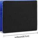 Lanyani Minimalist Fabric Wallet Bifold RFID Blocking (Black and Blue)