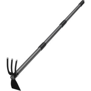 Hoe Garden Tool, 45 Inch Garden Hoe Long Handle for Weeding, Hoe Cultivator 2 in 1 Hand Garden Tools for Gardening Planting (Gray)