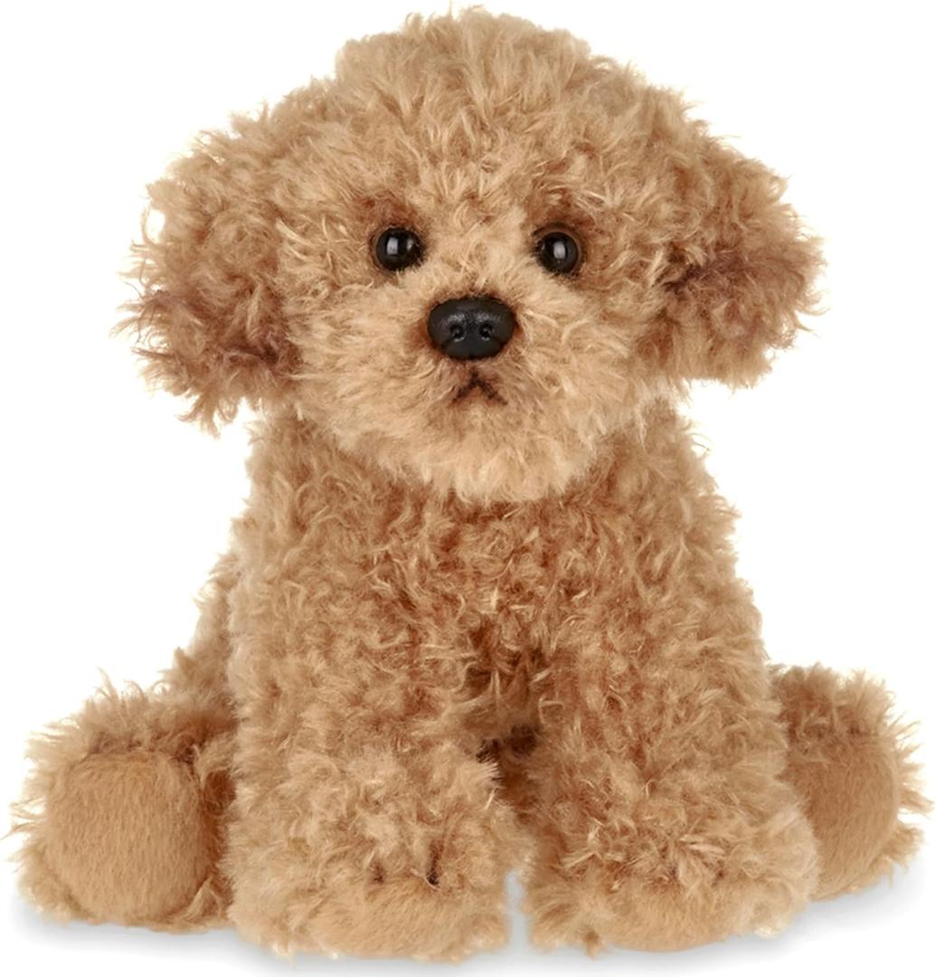 Bearington Dog Stuffed Animal - Puppy Realistic Stuffed Animals - Plush Dog Toys for Kids Goldendoodle Labradoodle Plushies - Caramel 6 Inch